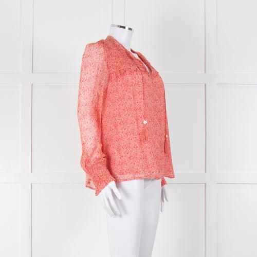 Moliin Pink Block Print Long Sleeve Blouse
