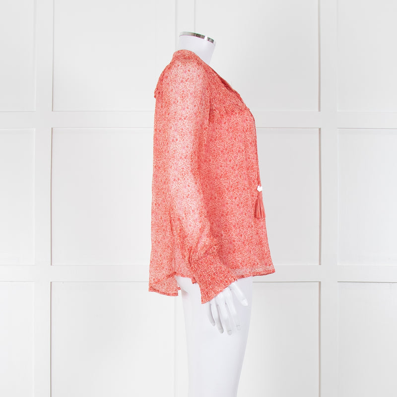 Moliin Pink Block Print Long Sleeve Blouse