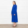 Max Mara Electric Blue Pintuck Waist Shirt Dress