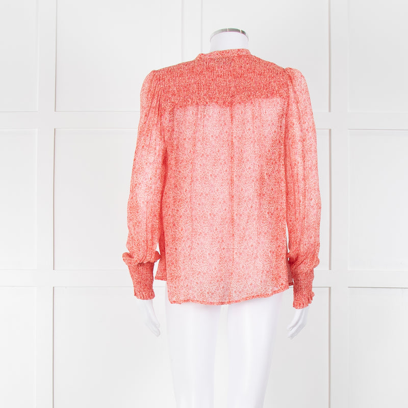 Moliin Pink Block Print Long Sleeve Blouse