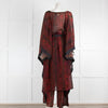 Roberto Cavalli Beachwear Red Python Print Trousers
