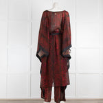 Roberto Cavalli Beachwear Red Python Print Trousers
