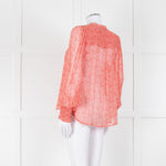 Moliin Pink Block Print Long Sleeve Blouse