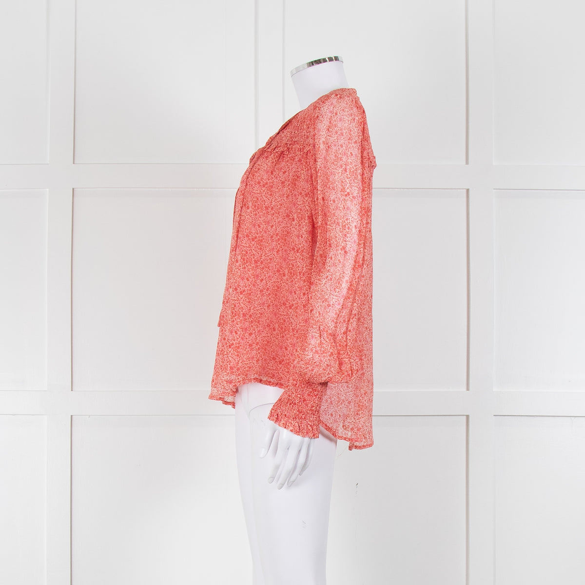 Moliin Pink Block Print Long Sleeve Blouse