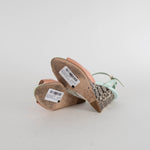 Christian Dior Peach Blue Snake Skin Wedge Sandals