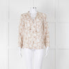 Paige Beige And White Daisy Print Top