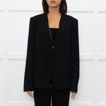 Philosophy Black Blazer with Pink Trim