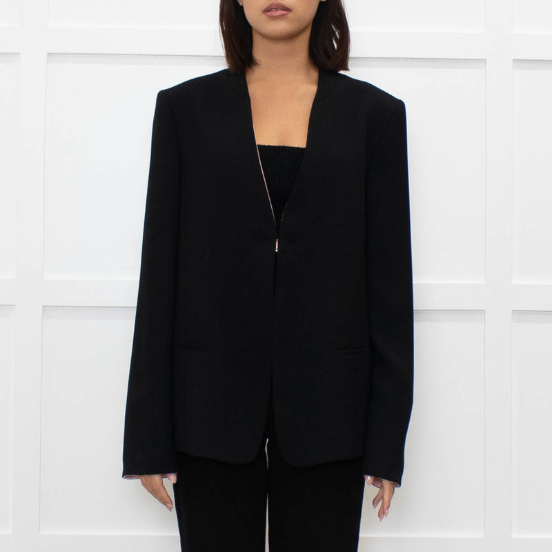 Philosophy Black Blazer with Pink Trim