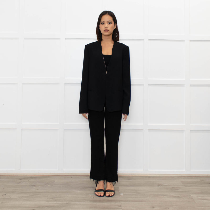 Philosophy Black Blazer with Pink Trim