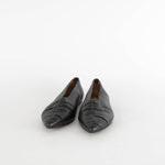 Joseph Black Ruched Pointy Flat Shoes