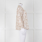 Paige Beige And White Daisy Print Top