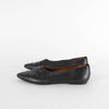 Joseph Black Ruched Pointy Flat Shoes