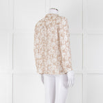 Paige Beige And White Daisy Print Top