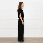 Raey Black Jersey Shirred Waist Maxi Dress