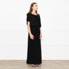 Raey Black Jersey Shirred Waist Maxi Dress