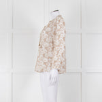 Paige Beige And White Daisy Print Top