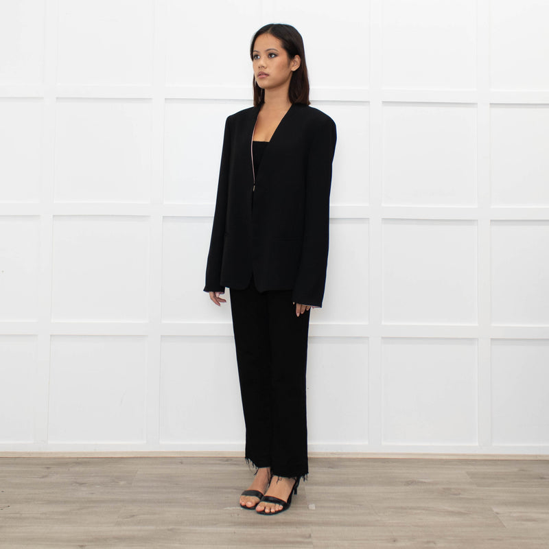 Philosophy Black Blazer with Pink Trim