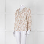 Paige Beige And White Daisy Print Top
