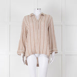 Rails Brown And White Kaftan Style Long Top