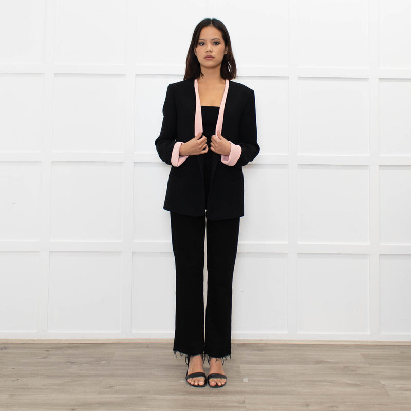 Philosophy Black Blazer with Pink Trim