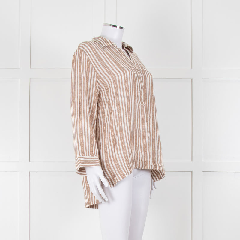 Rails Brown And White Kaftan Style Long Top