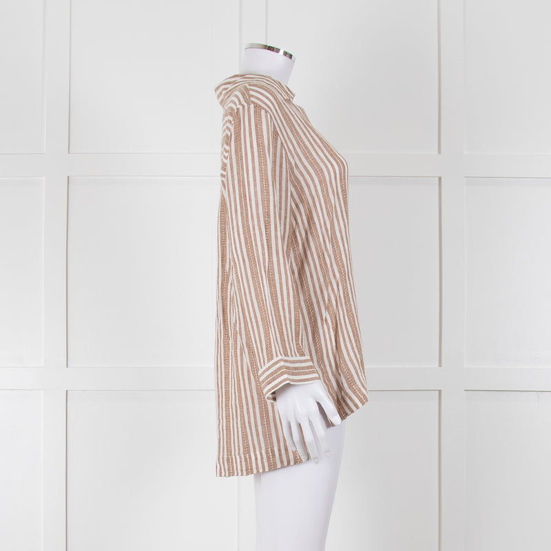 Rails Brown And White Kaftan Style Long Top