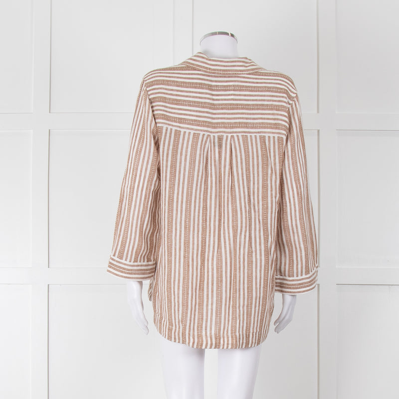 Rails Brown And White Kaftan Style Long Top