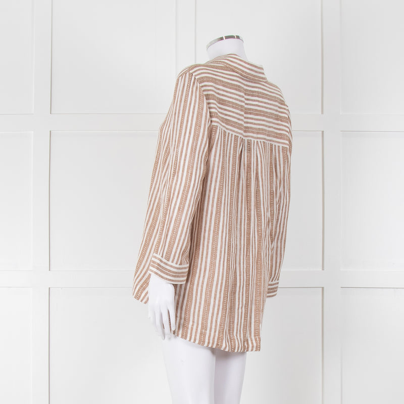 Rails Brown And White Kaftan Style Long Top