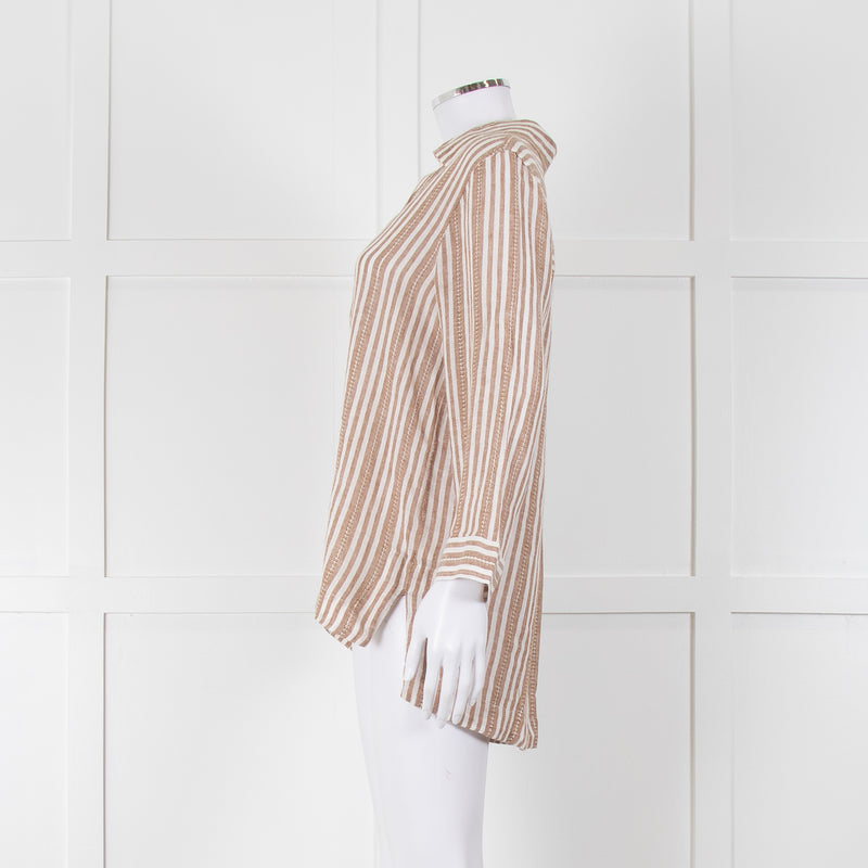 Rails Brown And White Kaftan Style Long Top