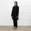 Chloe Black Double Breasted Wool Mix Coat