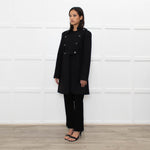 Chloe Black Double Breasted Wool Mix Coat
