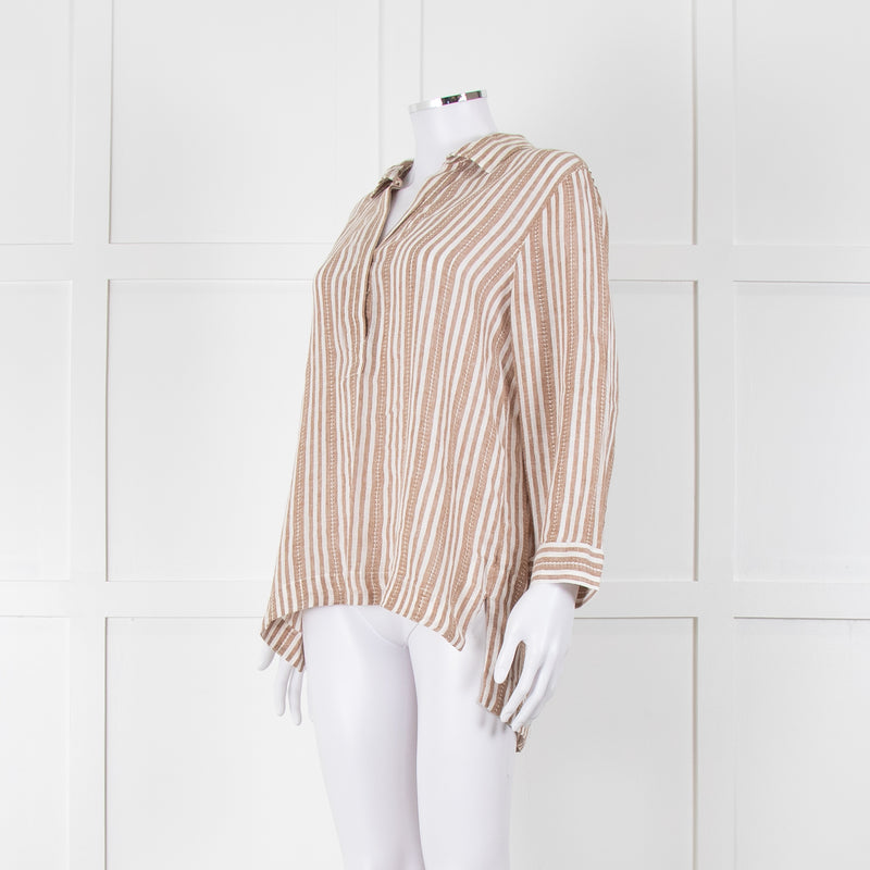 Rails Brown And White Kaftan Style Long Top
