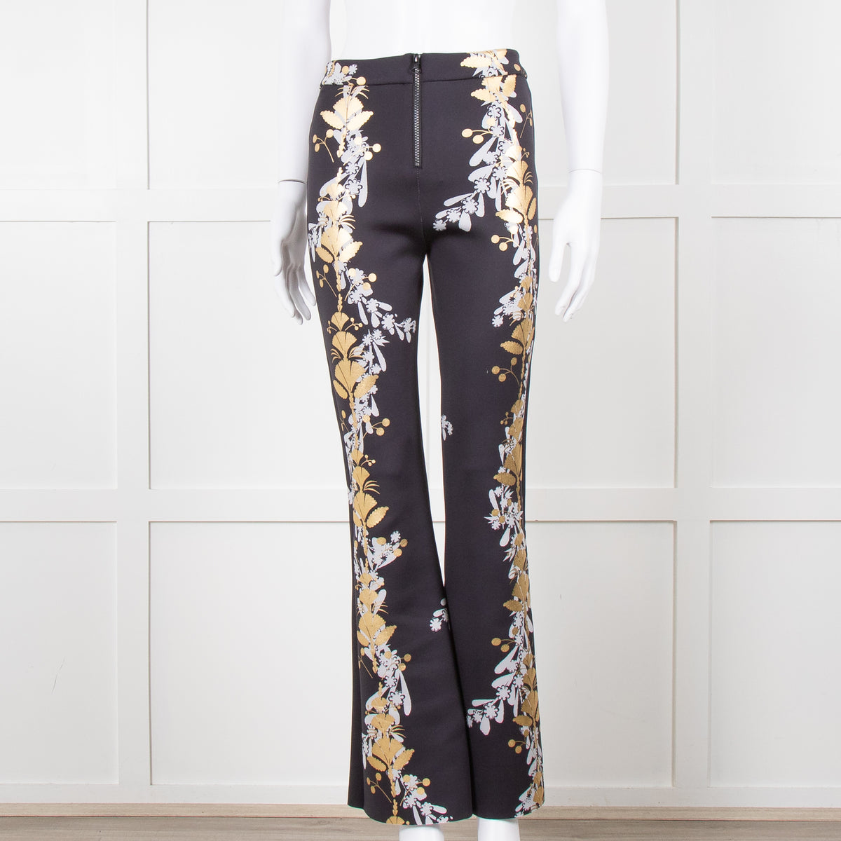 Cynthia Rowley Scuba Material Floral Print Trousers
