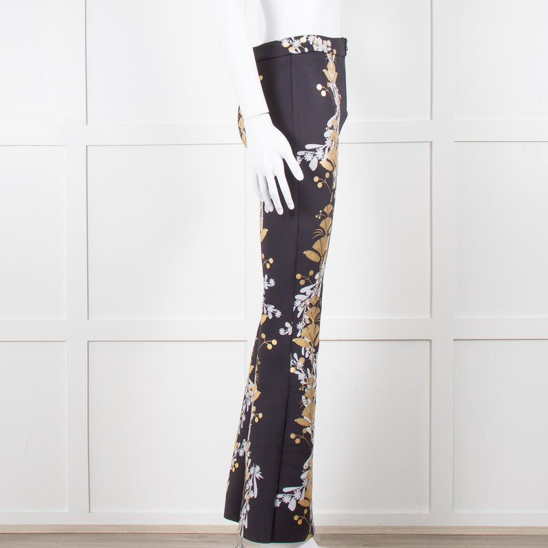 Cynthia Rowley Scuba Material Floral Print Trousers