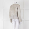 Diego M Cream Quilted Short Jacket With Peplum Hem