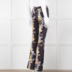 Cynthia Rowley Scuba Material Floral Print Trousers