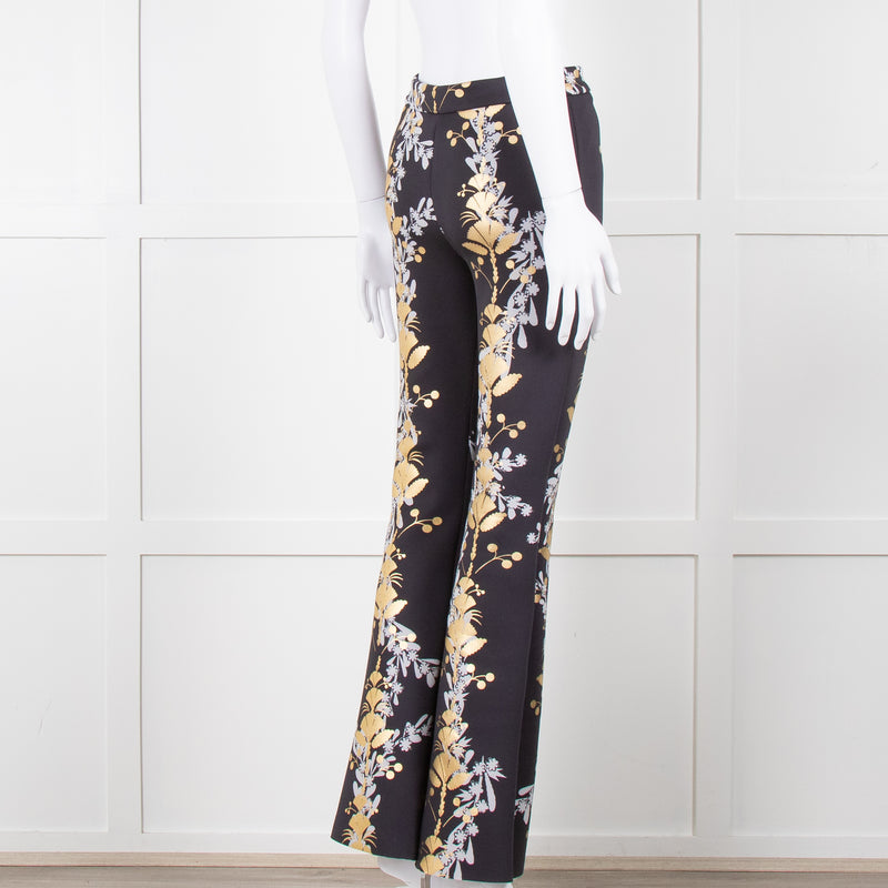Cynthia Rowley Scuba Material Floral Print Trousers