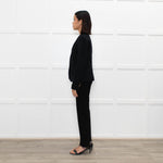 Tory Burch Black Short Wool Blazer With Gold Buttons