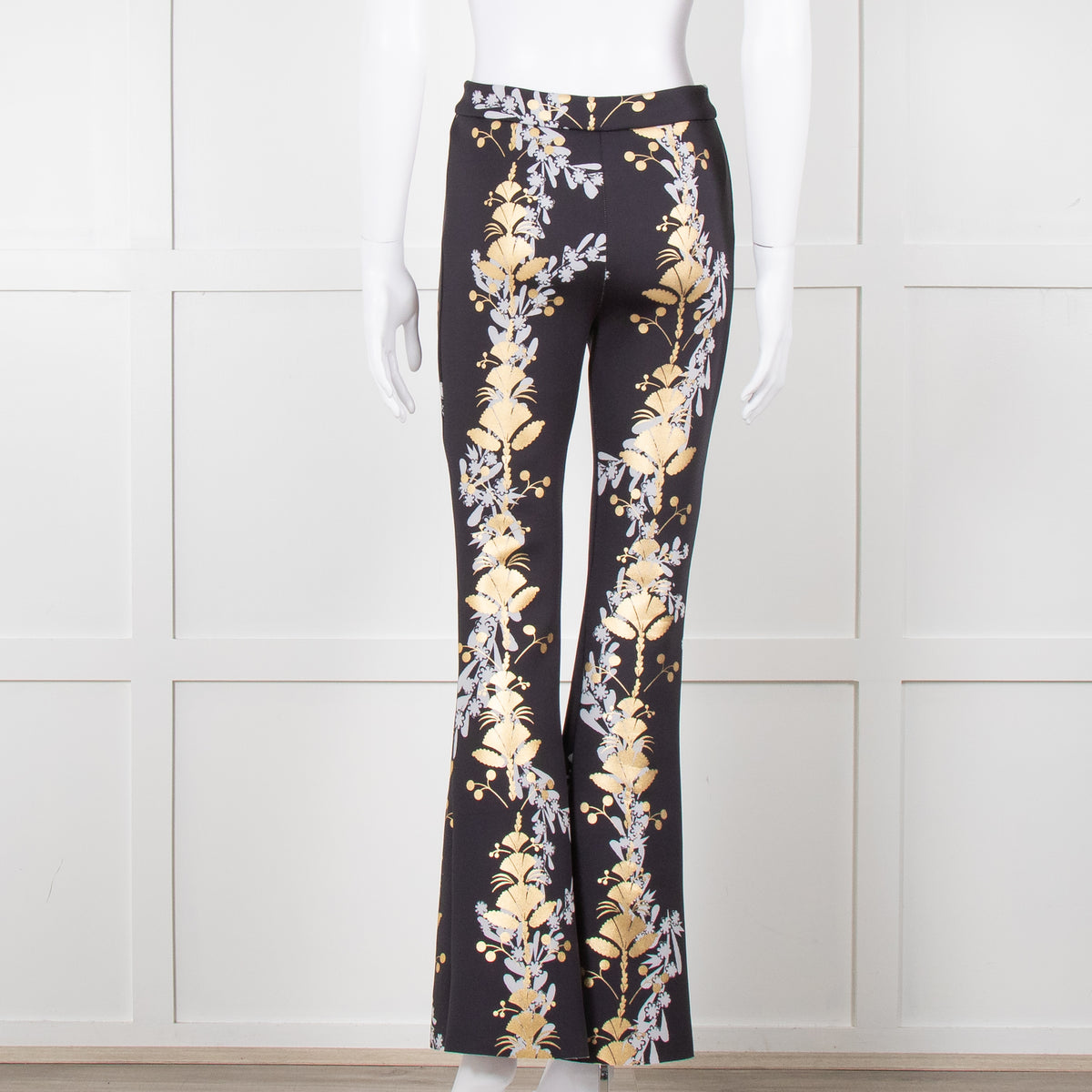 Cynthia Rowley Scuba Material Floral Print Trousers