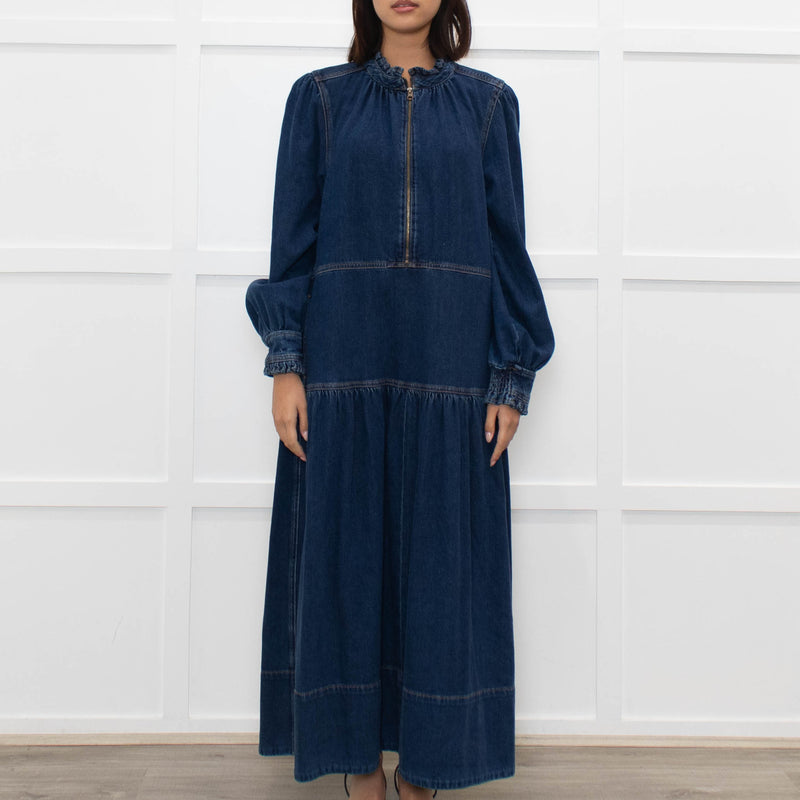Me + Em Washed Denim Midi Dress