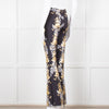 Cynthia Rowley Scuba Material Floral Print Trousers