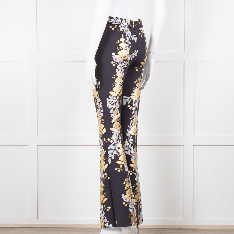 Cynthia Rowley Scuba Material Floral Print Trousers