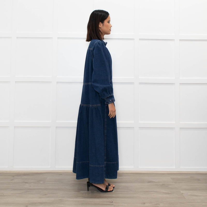 Me + Em Washed Denim Midi Dress