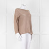 Le Tricot Perugia Brown Long Sleeve Sequin Jumper