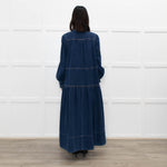 Me + Em Washed Denim Midi Dress