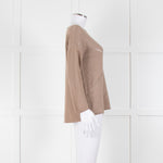 Le Tricot Perugia Brown Long Sleeve Sequin Jumper