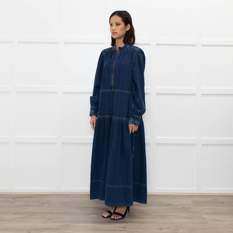 Me + Em Washed Denim Midi Dress