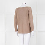 Le Tricot Perugia Brown Long Sleeve Sequin Jumper