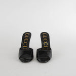 Gucci Black Patent Scarlet Mules