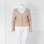 Bella Dahl Beige Fine Knit V Neck Cardigan